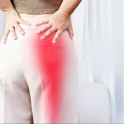 Patient receiving chiropractic treatment for sciatica